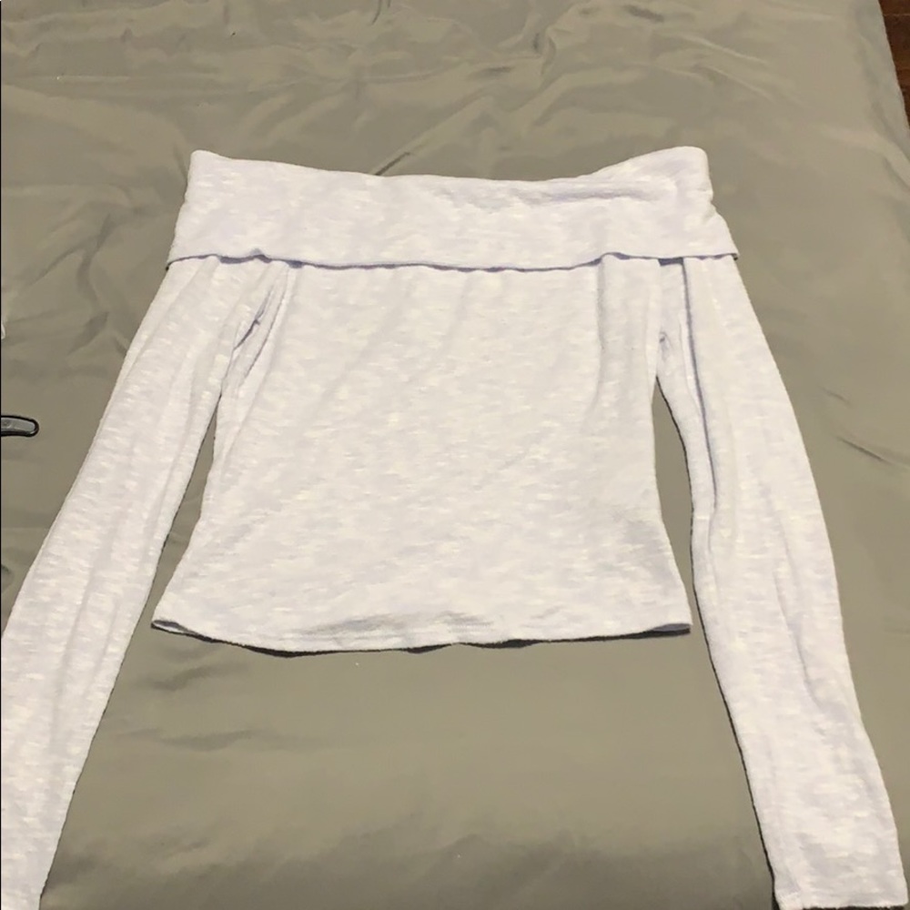 Off the shoulder soft long sleeve